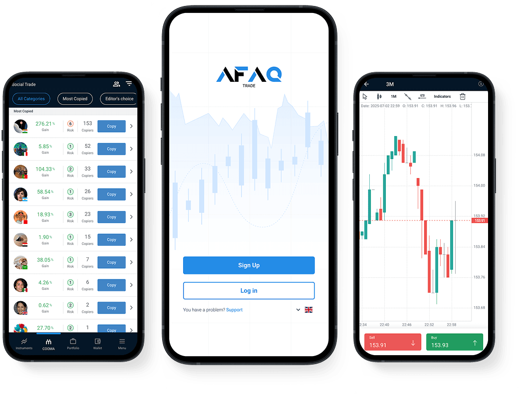 Mobile Trading App Mockups